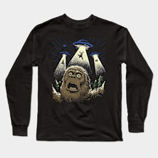 Sasquatch Surprise Abduction Long Sleeve T-Shirt